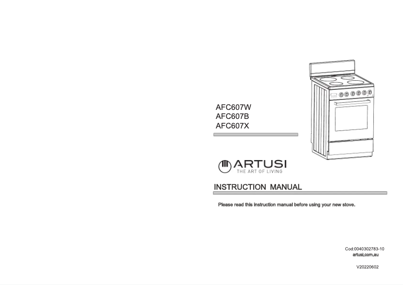 Página 1 del manual Manual de usuario Artusi AFC607