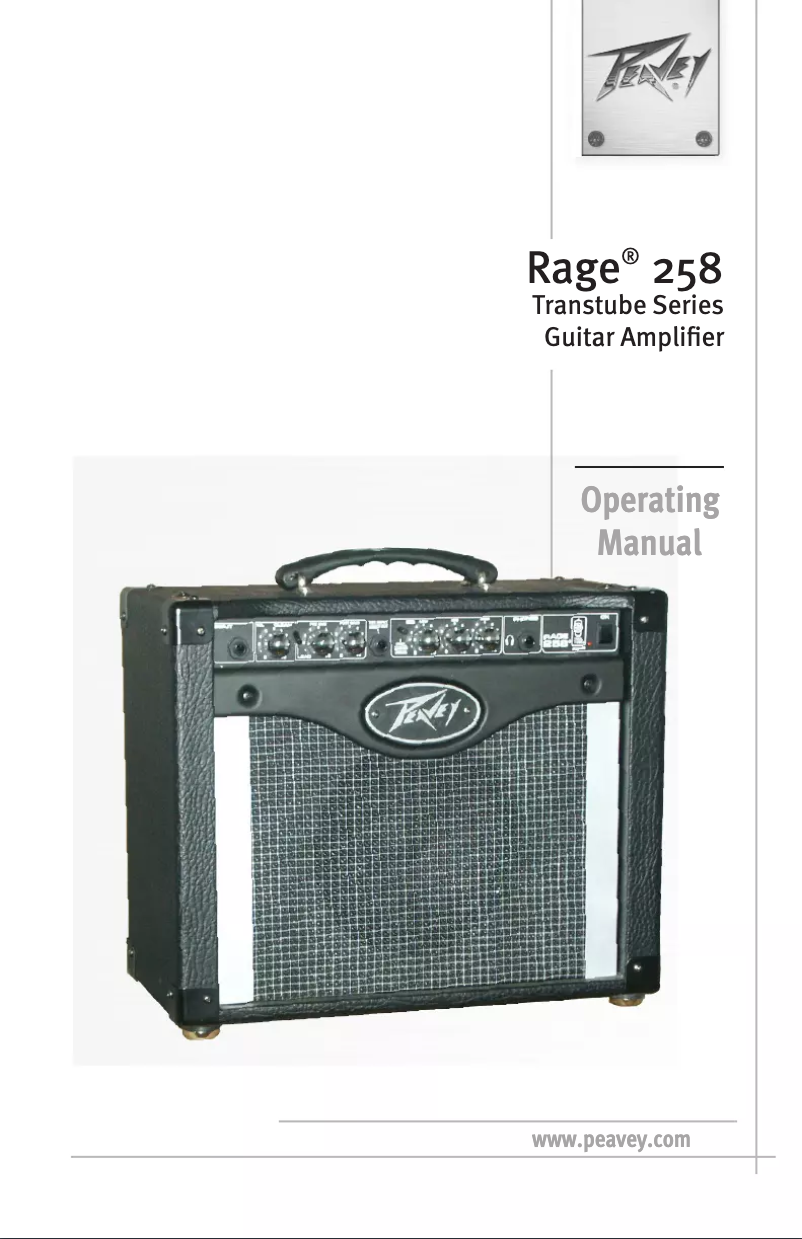 Page 1 de la notice Manuel utilisateur Peavey Rage 258