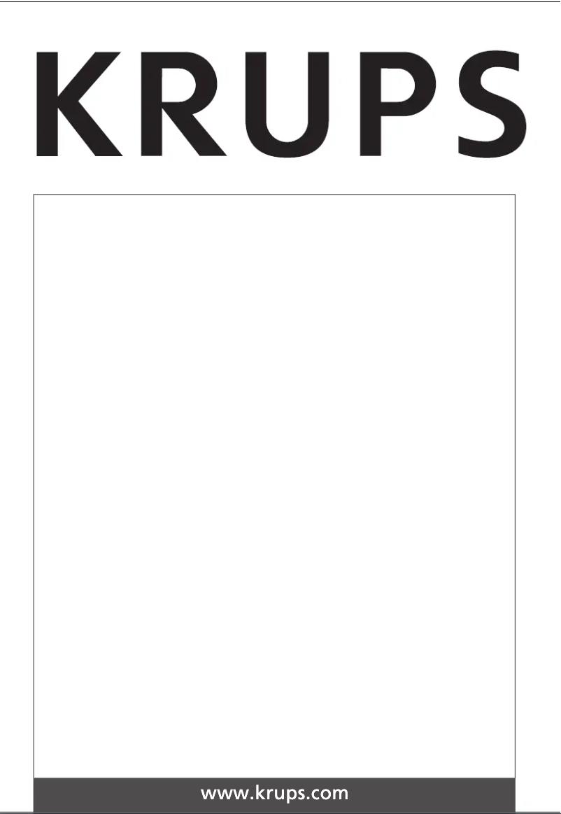 Página 1 del manual Manual de usuario Krups FMF3