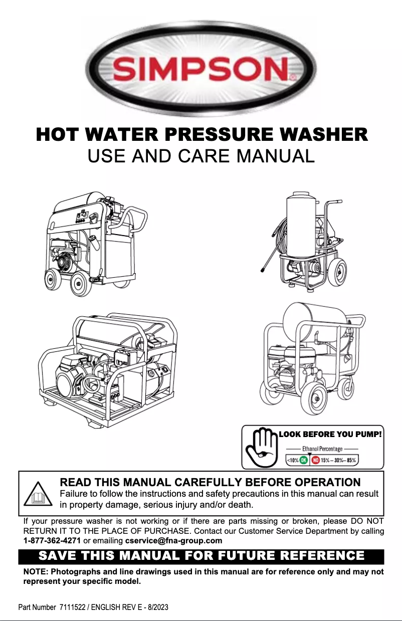 Página 1 del manual Manual de usuario Simpson King Brute KB3028-S