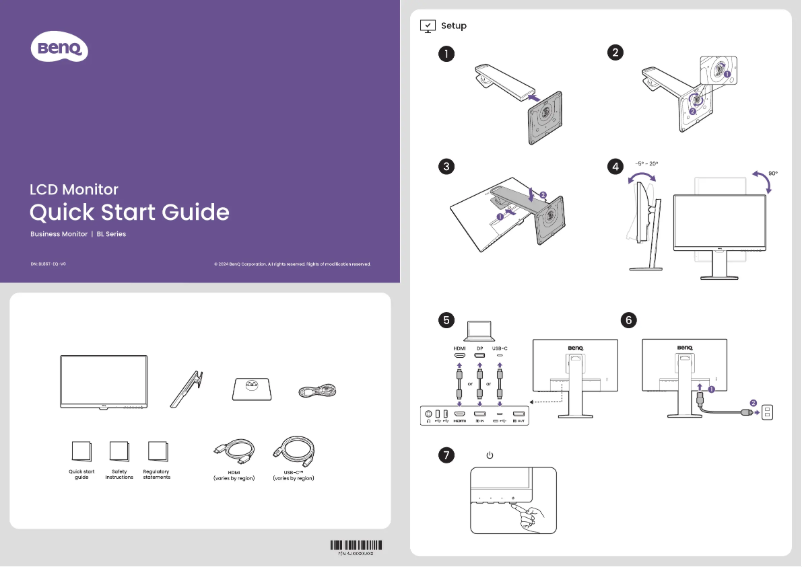Página 1 del manual Guía de inicio rápido BenQ BL2786TC
