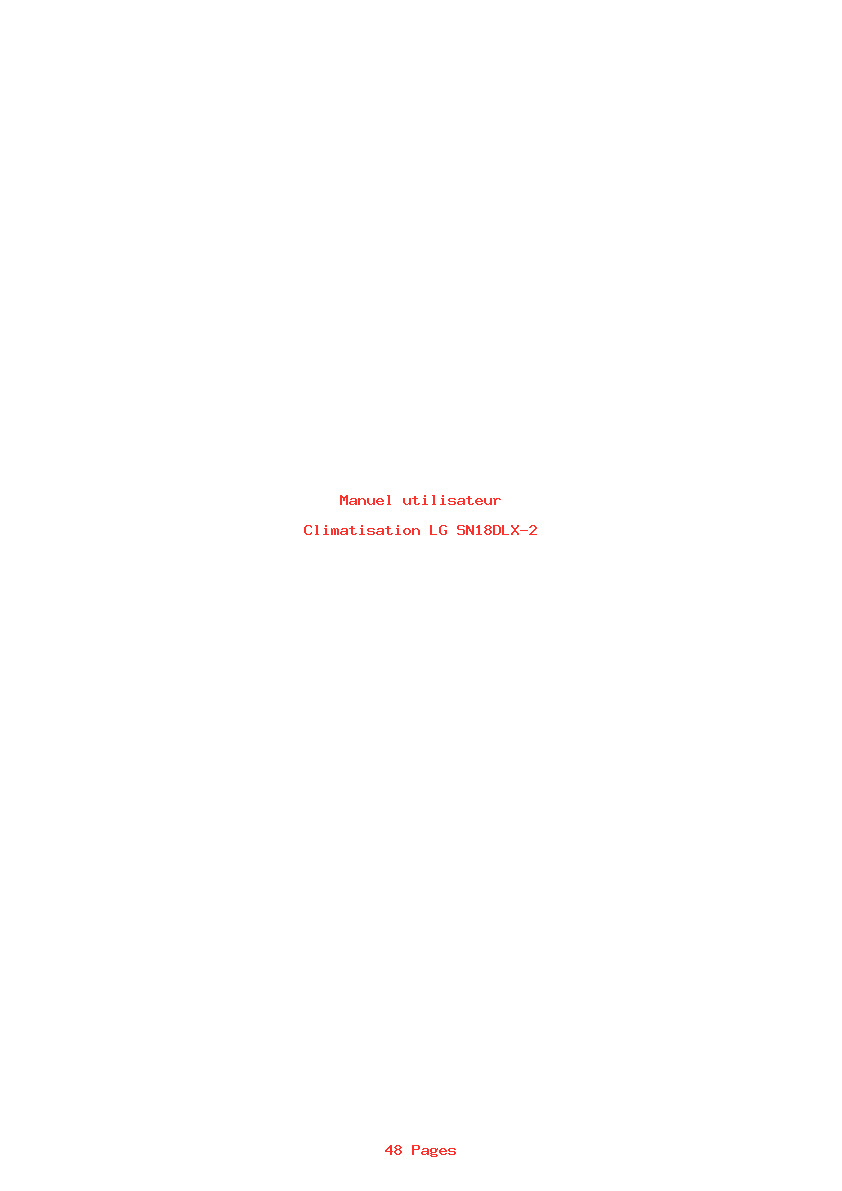 Page 1 de la notice Manuel utilisateur LG SN18DLX-2
