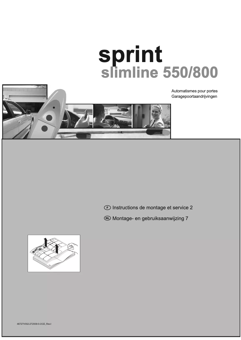 Page 1 de la notice Manuel utilisateur Sommer Sprint Slimline 800