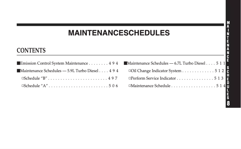 Page 1 de la notice Manuel d'utilisation et d'entretien Dodge Ram 3500 HD Chassis (2007)