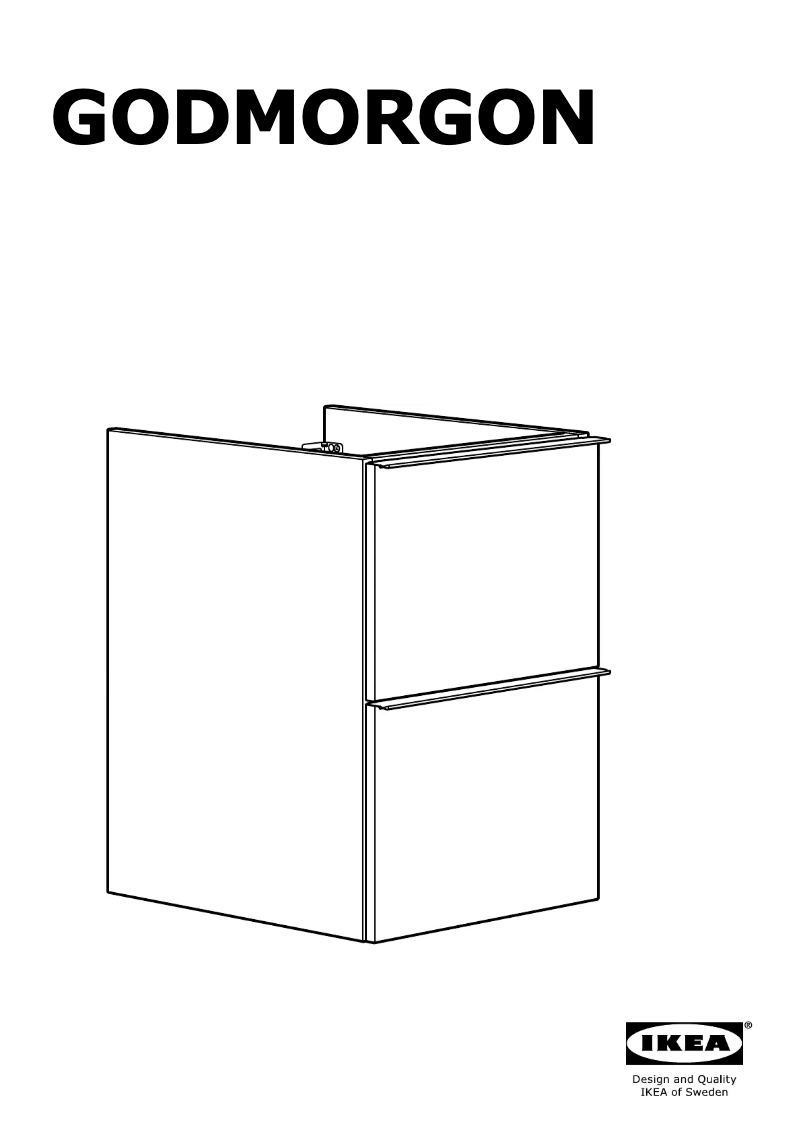 Page 1 de la notice Manuel utilisateur Ikea GODMORGON (40x47x58)