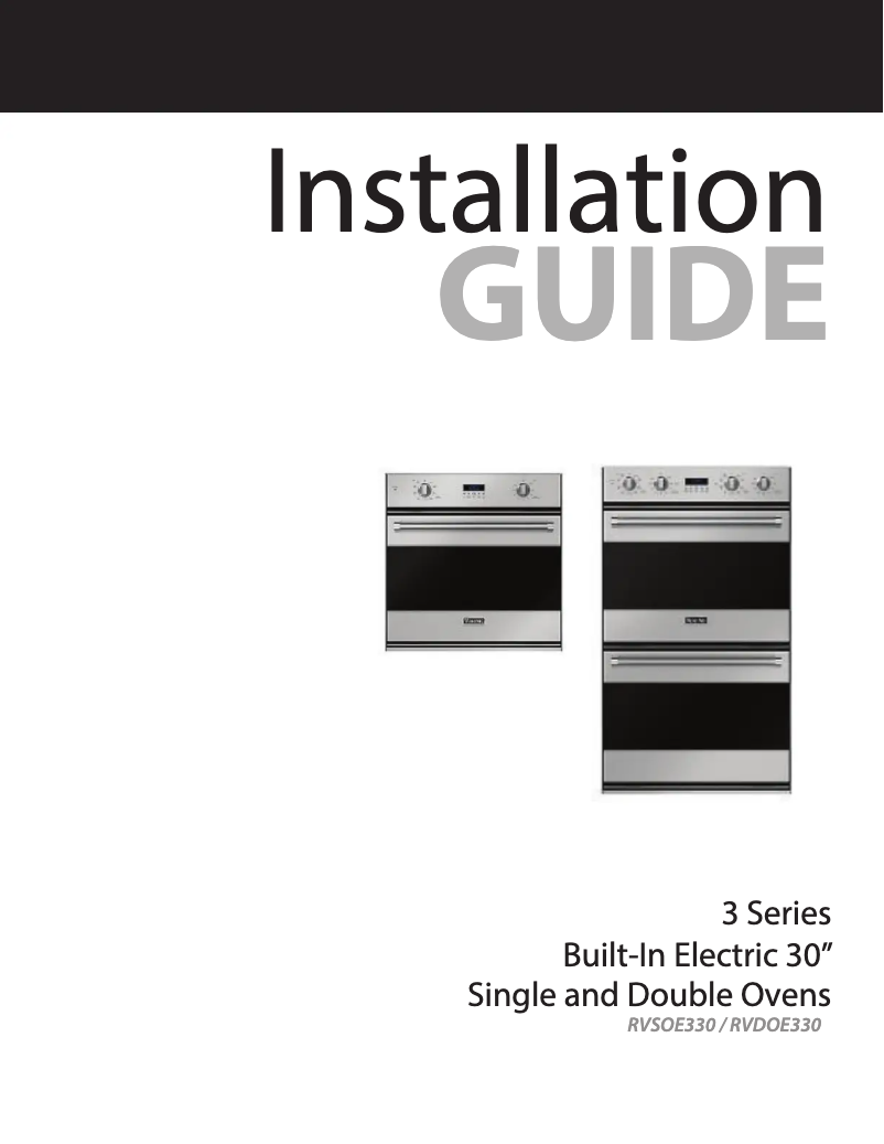 Page 1 de la notice Manuel utilisateur Viking RVSOE330BF