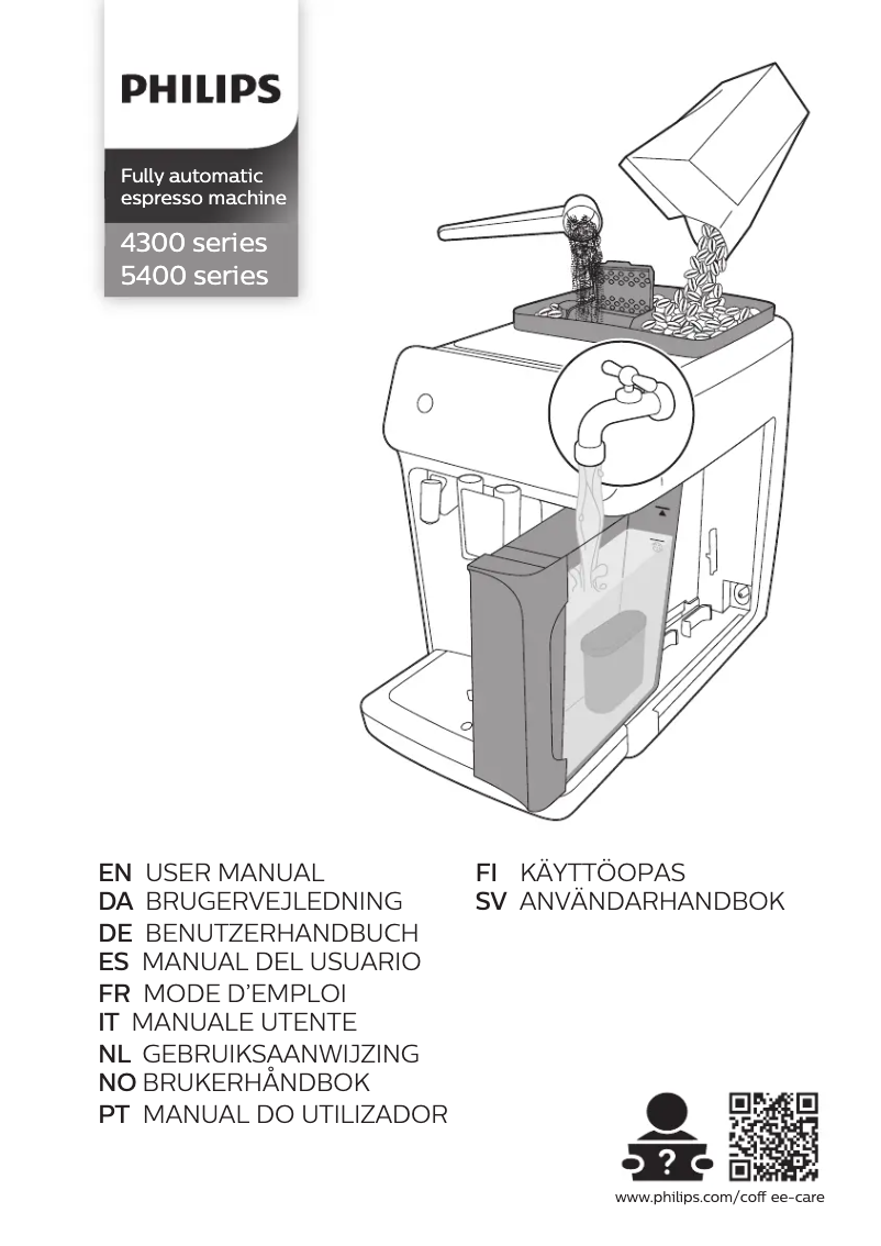 Page 1 of the manual User Manual Philips 4300 Series EP4346