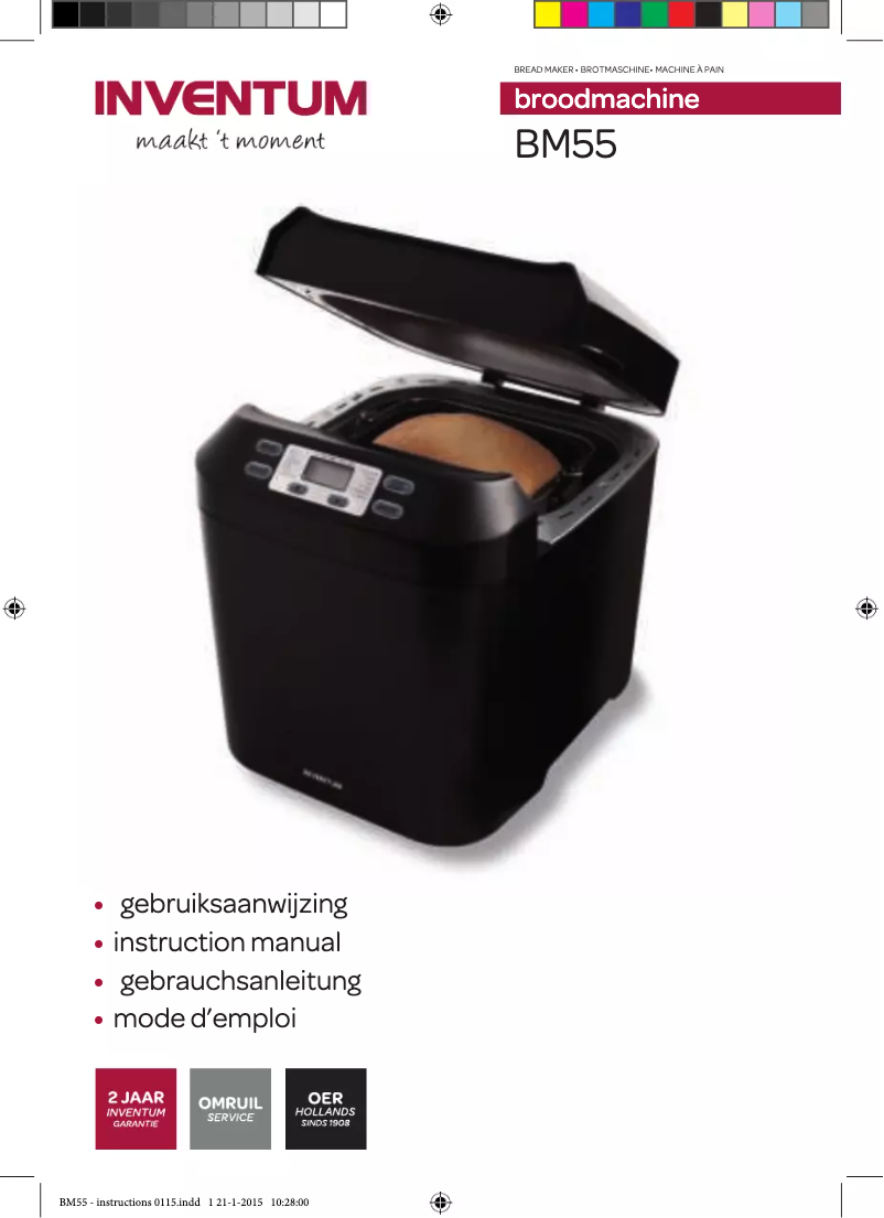 Page 1 de la notice Manuel utilisateur Inventum BM55