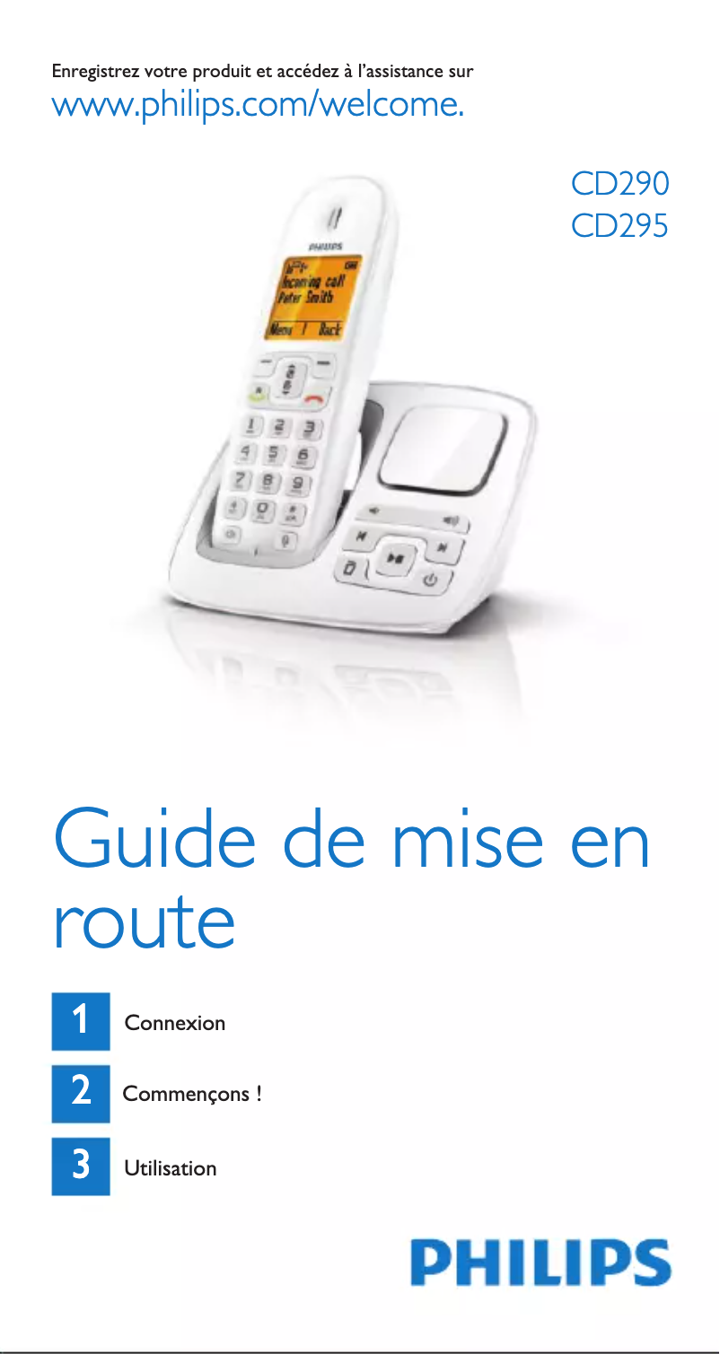 Page n°1 - Guide de démarrage rapide Philips BeNear CD2951W