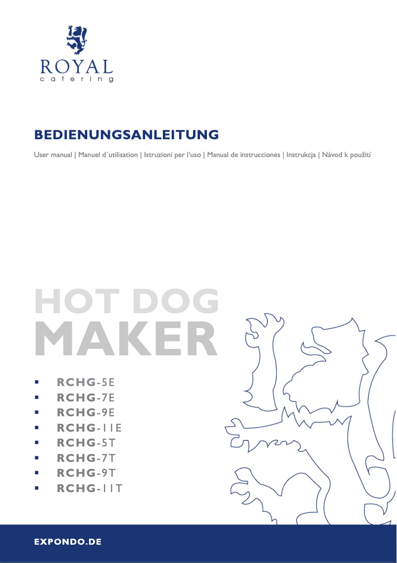 Page 1 de la notice Manuel utilisateur Royal Catering RCHG-7E