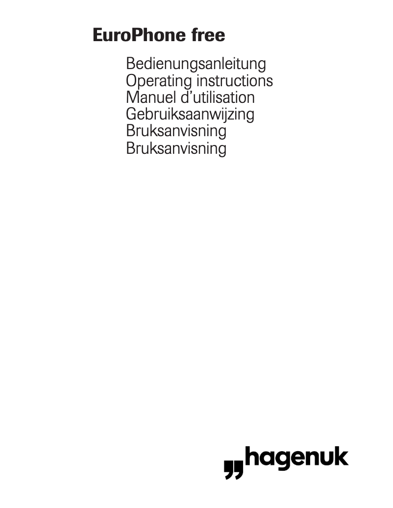 First page image of the manual for EuroPhone free