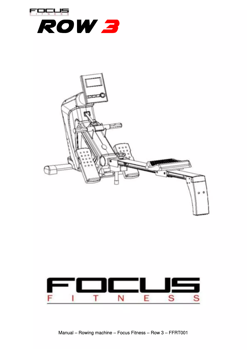 Page 1 de la notice Manuel utilisateur Focus Fitness Row 3