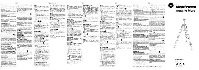 Page 1 de la notice Manuel utilisateur Manfrotto MK190X3-3W1