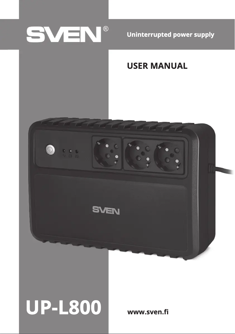Page 1 of the manual User Manual Sven UP-L800