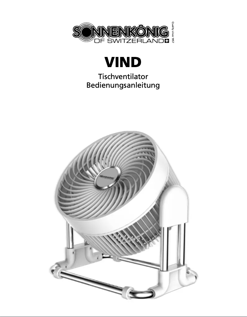 Page 1 de la notice Manuel utilisateur Sonnenkönig Vind