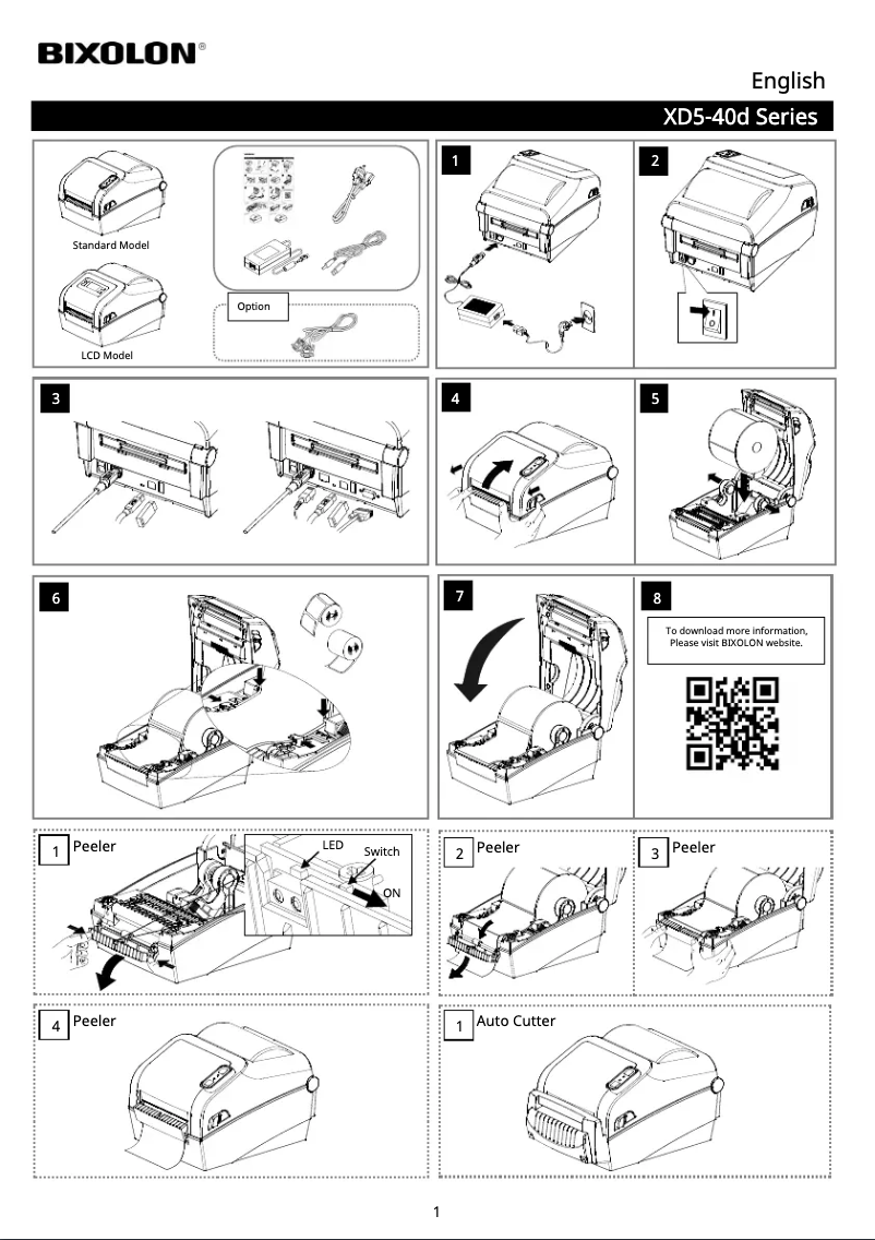Page 1 of the manual User Manual Bixolon XD5-40d