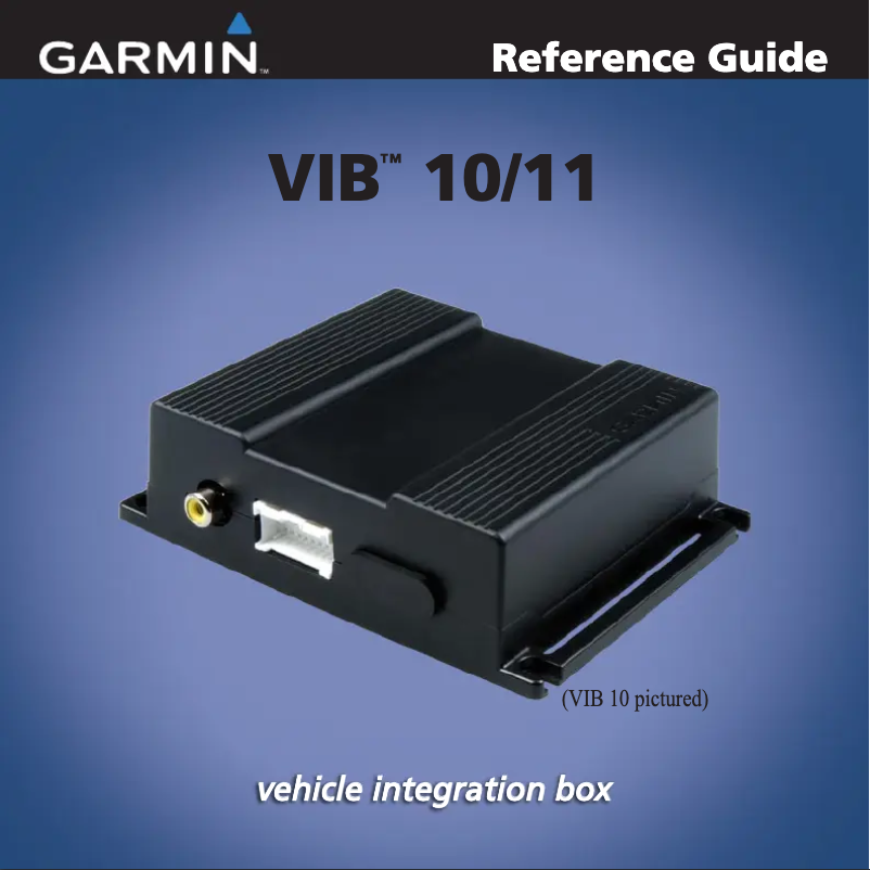 Page 1 of the manual User Manual Garmin VIB 11