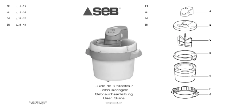 Page 1 de la notice Manuel utilisateur SEB Gelato IG500131