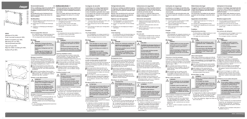 Page 1 de la notice Manuel utilisateur Hager WDW100