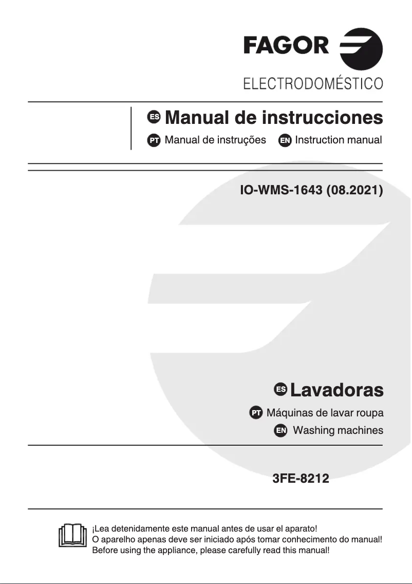 Page 1 de la notice Manuel utilisateur Fagor 3FE-8212