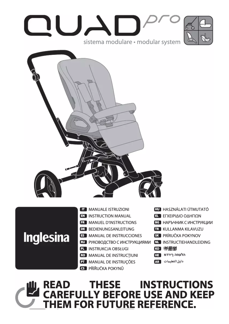 Page 1 de la notice Manuel utilisateur Inglesina Quad