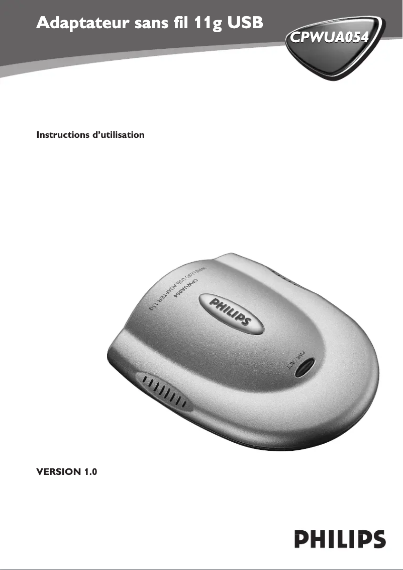 Página 1 del manual Manual de usuario Philips CPWUA054