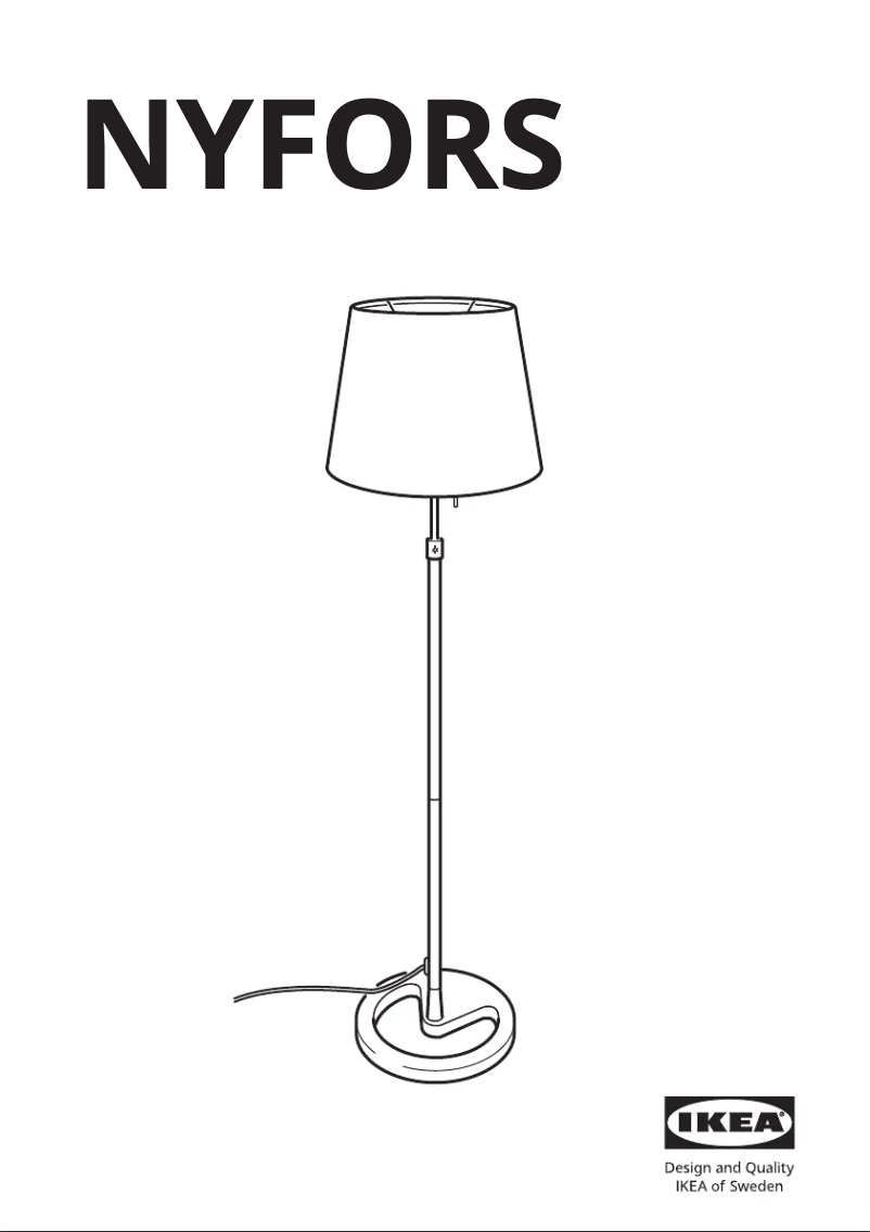 Page 1 de la notice Manuel utilisateur Ikea NYFORS 805.442.05