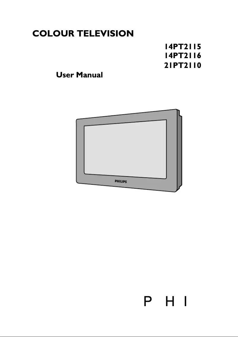 Page n°1 - Manuel utilisateur Philips 14PT2115