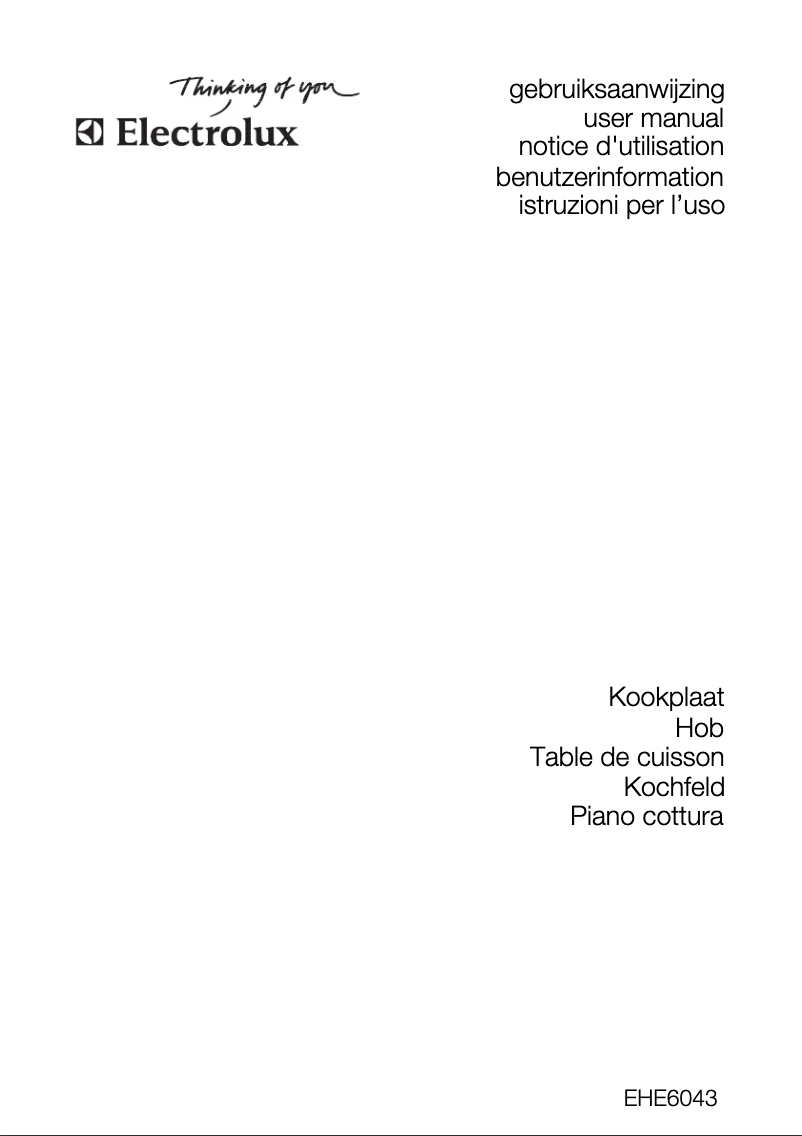 Página 1 del manual Manual de usuario Electrolux EHE6043X