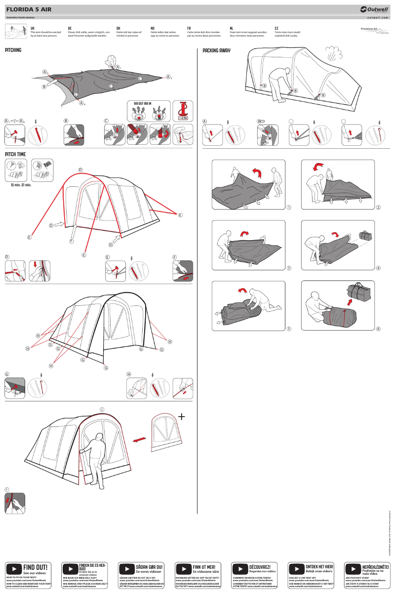 Page 1 de la notice Manuel utilisateur Outwell Florida 5 Air