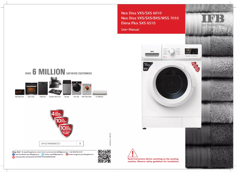 Page 1 de la notice Manuel utilisateur IFB Neo Diva BXS 7010