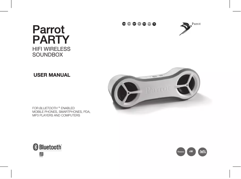 Page 1 de la notice Manuel utilisateur Parrot Party