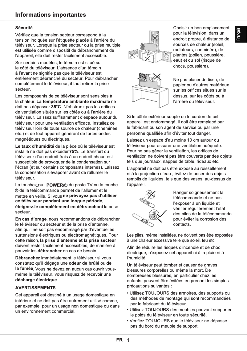 Page 1 de la notice Manuel utilisateur TCL 55C71B