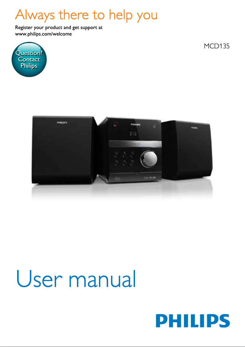 Image de la première page du manuel de l'appareil MCD135