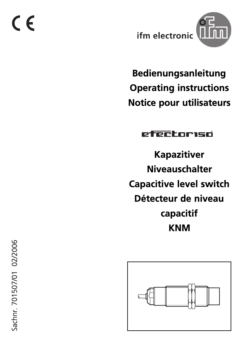 Page 1 de la notice Manuel utilisateur IFM KN0003