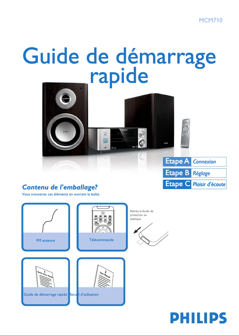 Página 1 del manual Guía de inicio rápido Philips MCM710
