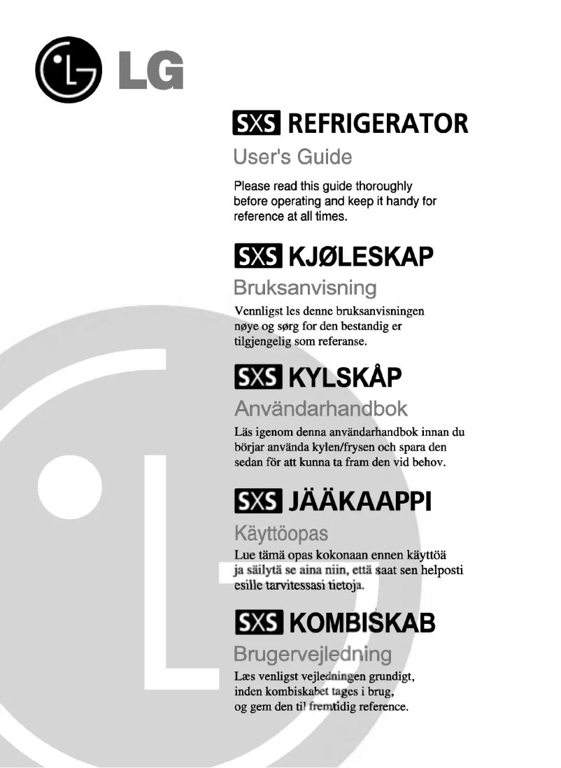 Page 1 de la notice Manuel utilisateur LG GC-P207TTJK