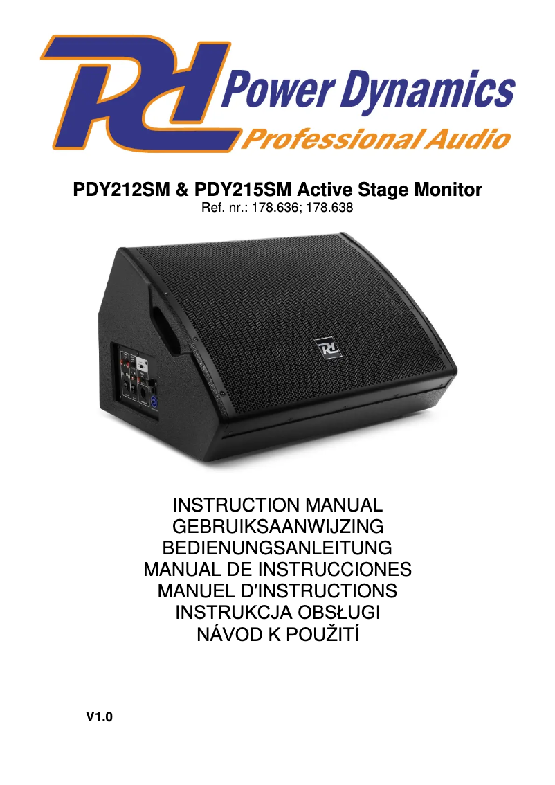 Page 1 de la notice Manuel utilisateur Power Dynamics PDY212SM