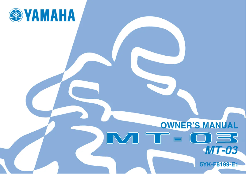 Page 1 de la notice Manuel utilisateur Yamaha MT-03 (2006)