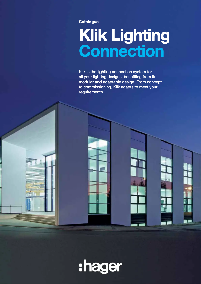 Page 1 of the manual User Manual Hager K7T1M075W