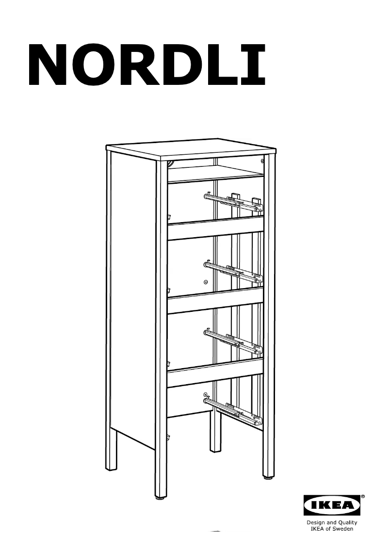 Page 1 de la notice Manuel utilisateur Ikea NORDLI (48x40x125)