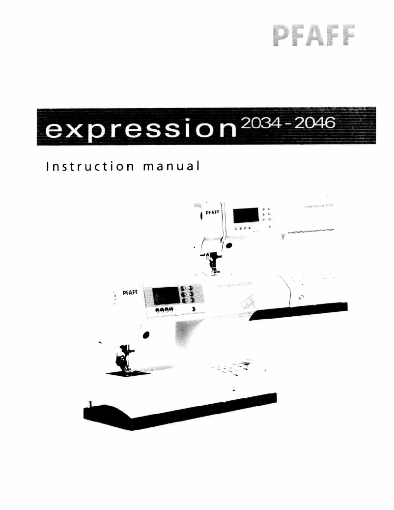 Page 1 de la notice Manuel utilisateur Pfaff expression 2046