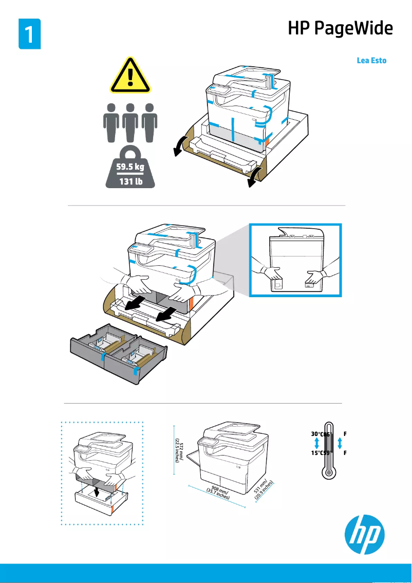Page n°1 - Guide d'installation HP PManaged P77740