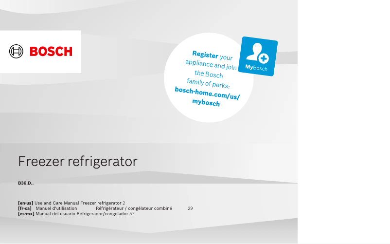 Page 1 de la notice Guide d'installation Bosch B36FD10ENS