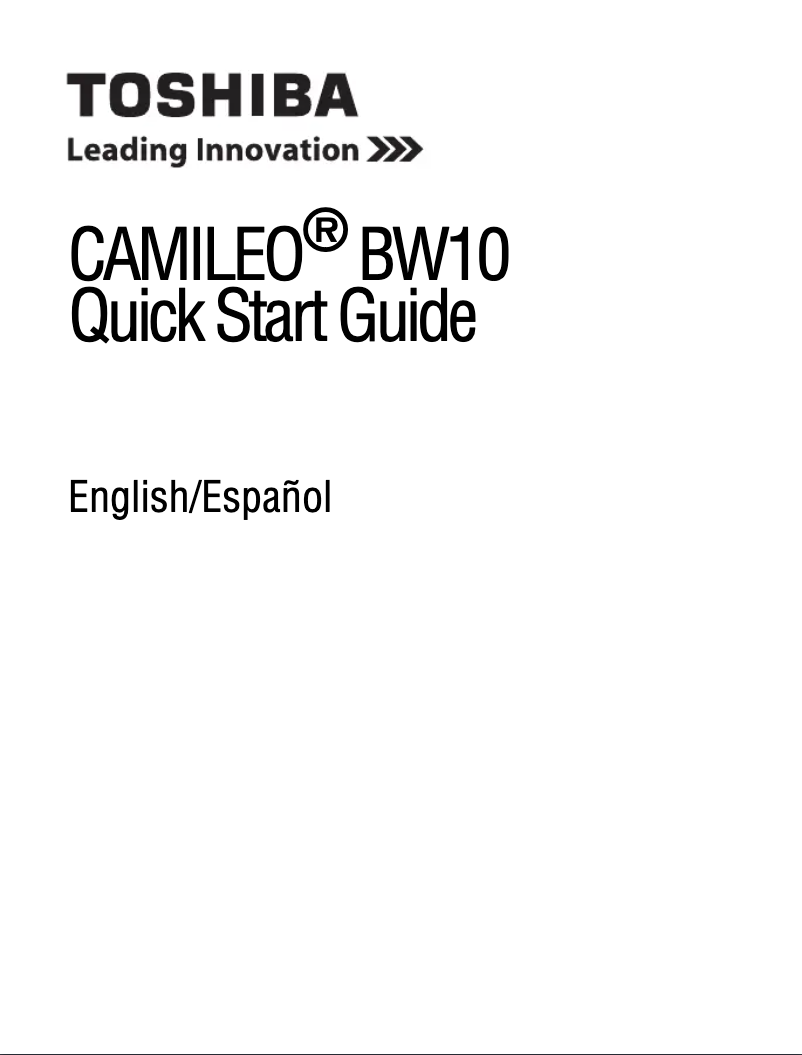 Page 1 de la notice Manuel utilisateur Toshiba Camileo BW10