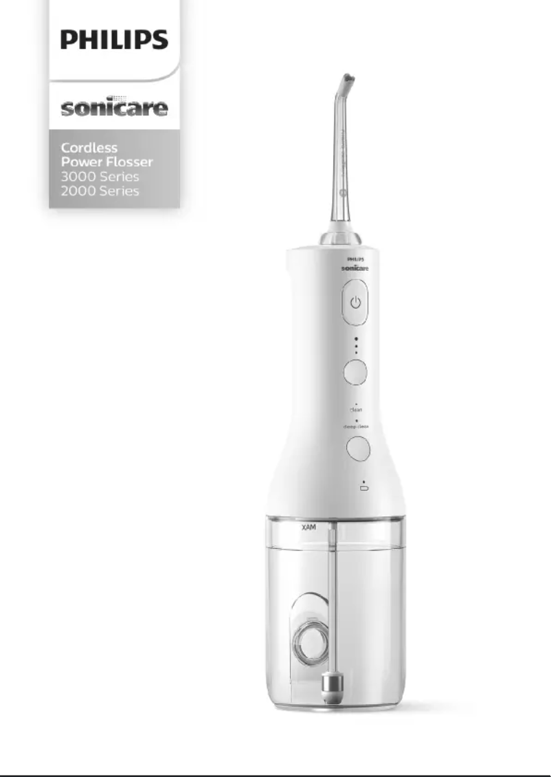 Page 1 de la notice Manuel utilisateur Philips Sonicare Cordless Power Flosser 3000 HX3806