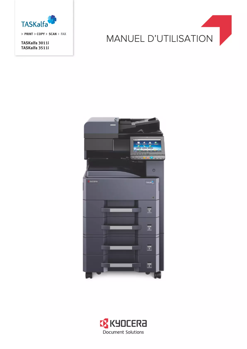Page 1 de la notice Manuel utilisateur Kyocera TASKalfa 3511i