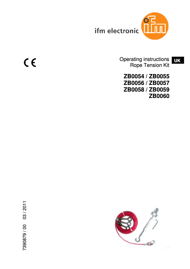 Page 1 de la notice Manuel utilisateur IFM ZB0057