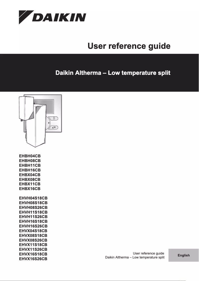 Page 1 de la notice Manuel utilisateur Daikin EHBX04CB3V