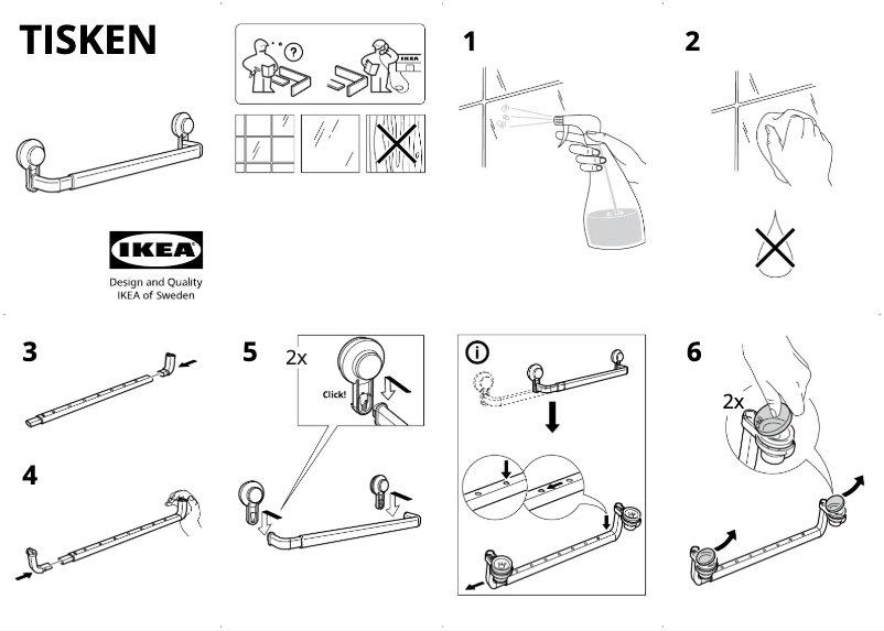 Page 1 de la notice Manuel utilisateur Ikea TISKEN 203.812.87
